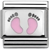 Baby Pink Footprints Charm