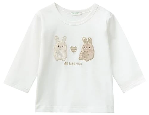 Baby T-SHIRT M/L 33VVA1042 Short Sleeve, milky white 074, 68