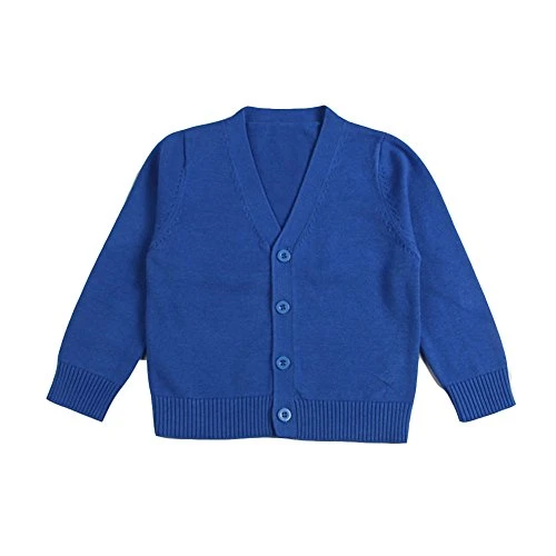 Baby Unisex Knitted Cardigan Jacket Boy Girl Buttons Sweater Blue 12-18Months /80CM