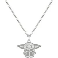 Baby Yoda Necklace - Silver