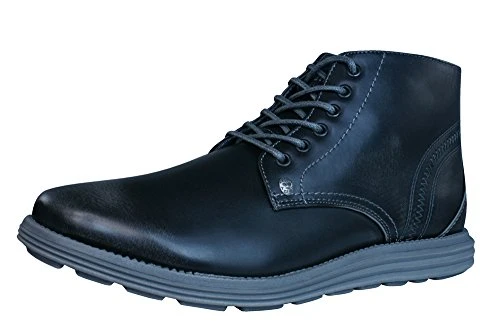 Baccara Mens Lace up Ankle Boots-Charcoal Grey-8