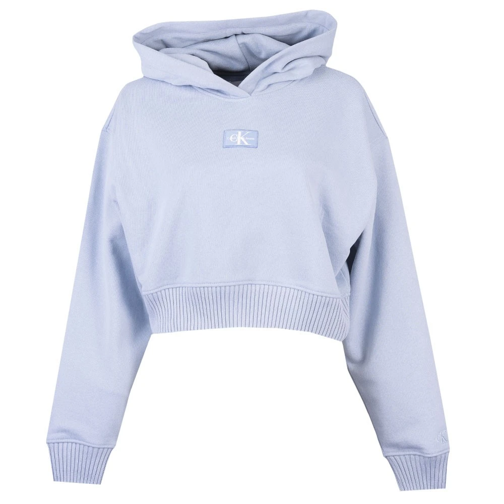 Badge Wide Sleeve Cropped Hoody