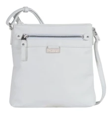Bags Ina Women's Crossbody Bag Small White, White, 23x3x22, 001867 Bags Ina Women's Crossbody Bag Small White, White, 23x3x22, 001867