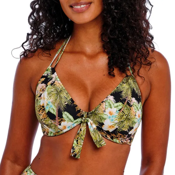 Bahama Shores Underwire Halter Bikini Top - Black