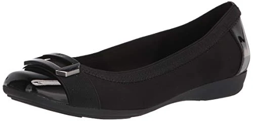 Ballet Flat, Black, 3.5 UK - Women's Uplift, Fabric, Pull-On, Flat Heel, Party Occasion, Formal Life