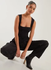 Bandage Corset Bodysuit Black