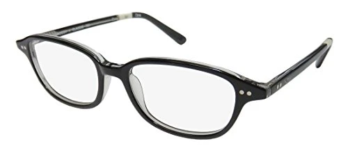 Bangladesh Classic 701 Mens/Womens Designer Full-Rim Shape Contemporary Hip Eyeglasses/Eye Glasses (48-18-135, Black/Ivory/Gray)