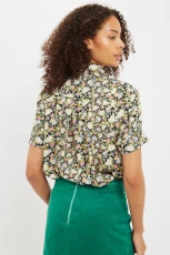 Barclay Petal Parade Print Short Sleeve Blouse - Multicolour Barclay Petal Parade Print Short Sleeve Blouse - Multicolour