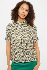 Barclay Petal Parade Print Short Sleeve Blouse - Multicolour