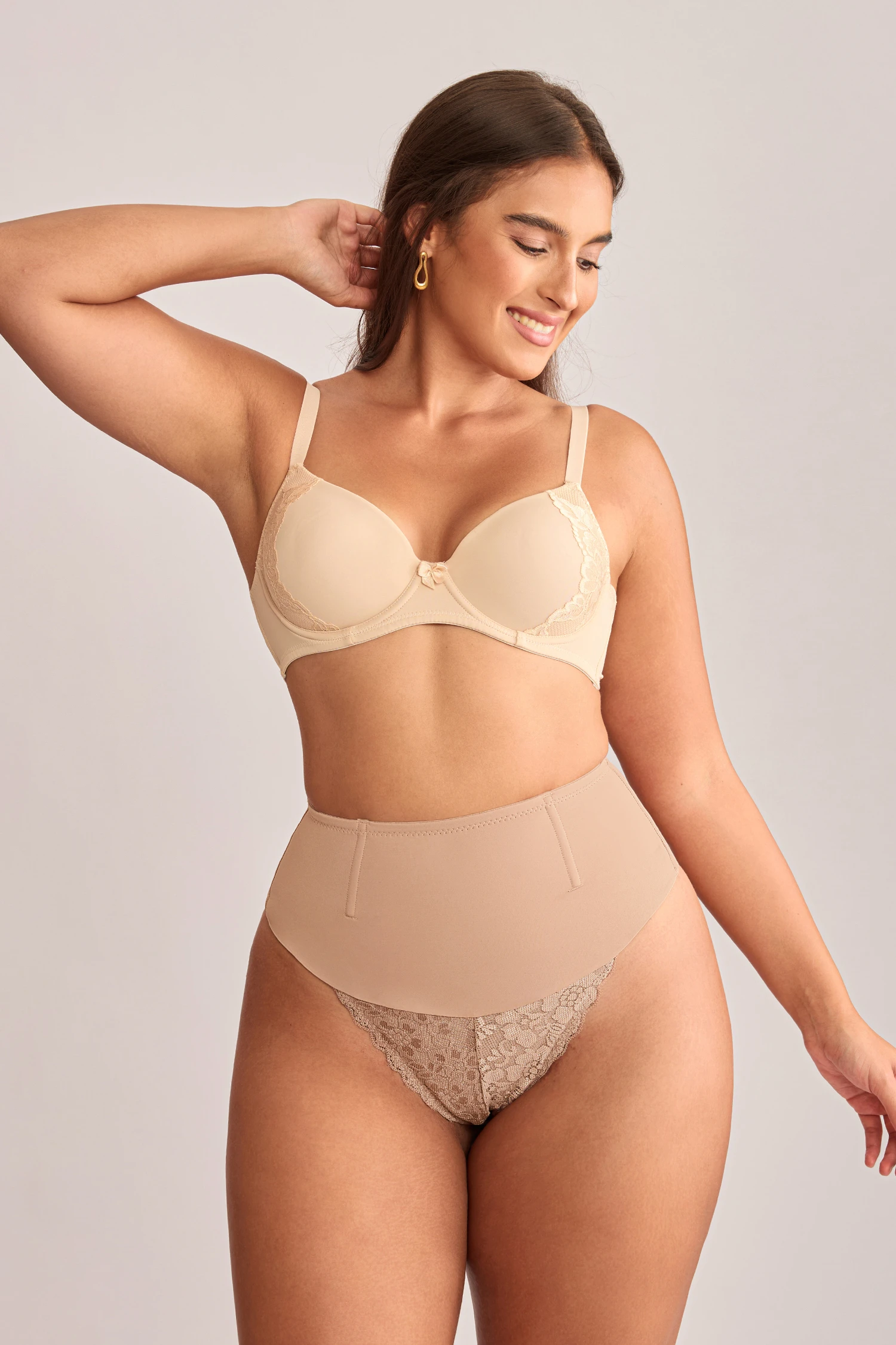 Bare Intentions Nude Shapewear Briefs - Brown