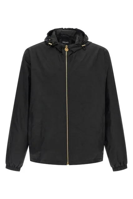 Barocco jacquard windbreaker - Black