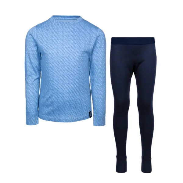 Base Layer Set Alec Merino Wool Cornflower - Blue
