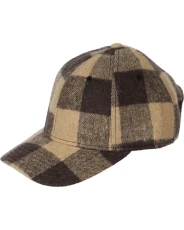 baseball cap with block check - warm cap with fleece lining - One Size baseball cap with block check - warm cap with fleece lining - One Size