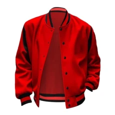 Baseball Jackets for Men - Men's Classic A1 Bomber Jacket Casual Warm Lightweight Sportswear Windproof Winter Outwear Zip Waterproof Military Coat Regular Fit Lightweight Jacket for Spring Autumn Red