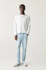 Basic Carrot Fit Jeans - Pale blue