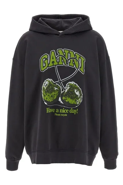 Basic Jersey Cherry hoodie - Gray