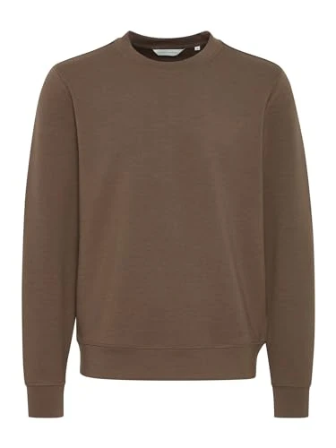Basic Round Neck Long Sleeve Pullover with Smooth Fabric CFSebastian, Colours:Brown, Size Sweater:3XL