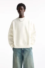 Basic Round Neck Sweatshirt - Off white