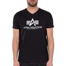 Basic V-Neck T-Shirt for Men, Black, XXL Basic V-Neck T-Shirt for Men, Black, XXL