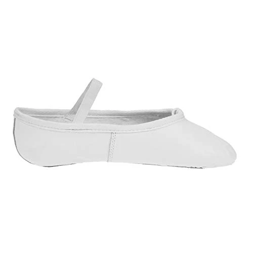 Basic White Leather Ballet Shoes 10 L