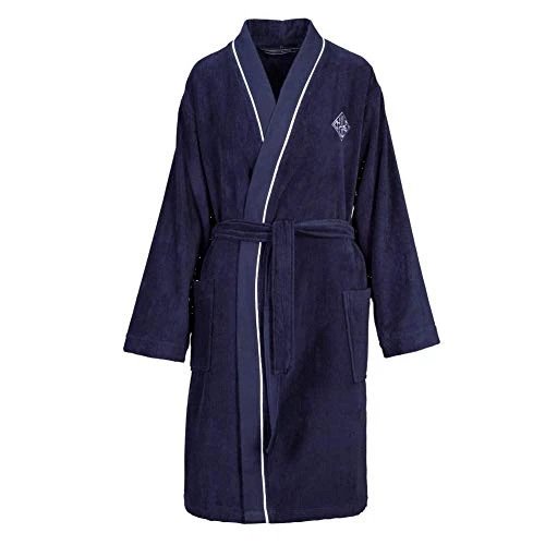 Bathrobe Argyle Logo Navy Size S