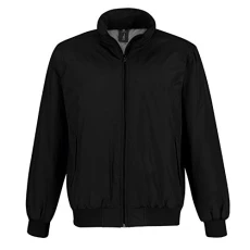 B&C Collection Men's Jacket Crew Padded Waterproof (5000mm) Bomber Windproof 100% Polyester (XX-Large, Black/Warm Grey Lining) B&C Collection Men's Jacket Crew Padded Waterproof (5000mm) Bomber Windproof 100% Polyester (XX-Large, Black/Warm Grey Lining)