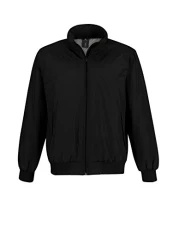 B&C Collection Waterproof Bomber Jacket with Hood - Red/Warm Grey Lining - L