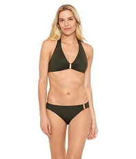 Beach Club Solid Ring Hipster Bottoms, Olive, 16 Beach Club Solid Ring Hipster Bottoms, Olive, 16