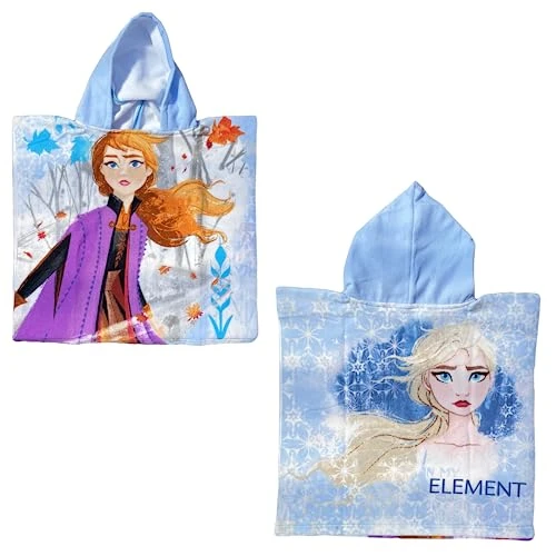 Beach Poncho Bathrobe Microcotton Beach Pool 50 x 100 cm, Frozen, 1, One Size