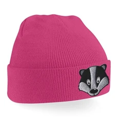 Beanie Hats for Women Badger Face Beanies Embroidered Animal Face Knitted Wooly Hat One Size Fits All Women's Beanies - Pink Beanie Hats for Women Badger Face Beanies Embroidered Animal Face Knitted Wooly Hat One Size Fits All Women's Beanies - Pink
