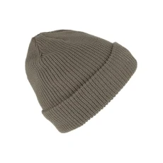 Beanie Ribbed Knit | Turn-Up Hat with 3M Thinsulate | Unisex Knitted Hat, taupe, 7 3/4