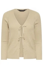 Beige Brown Tie Front Cardigan Petite Beige Brown Tie Front Cardigan Petite