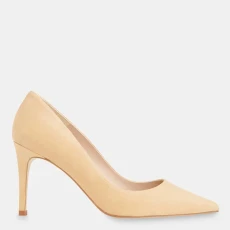 Beige Corie Suede Heeled Pump Heels