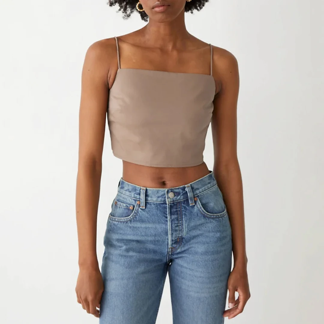 Beige Erina Cotton Blend Top