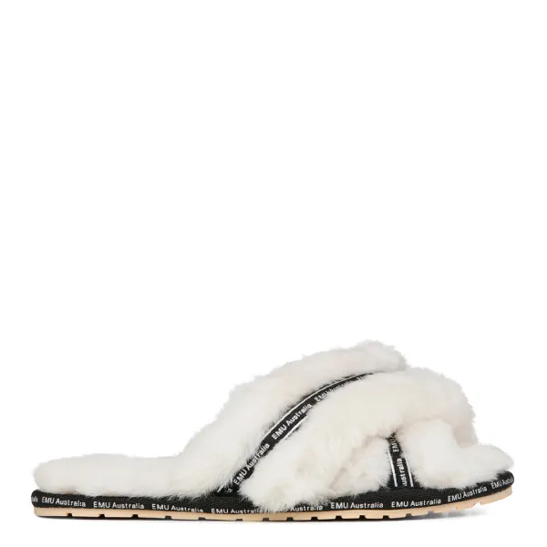 Beige Mayberry Own It Crossover Slippers - Beige