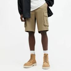 Beige Slane Cargo Shorts - Green