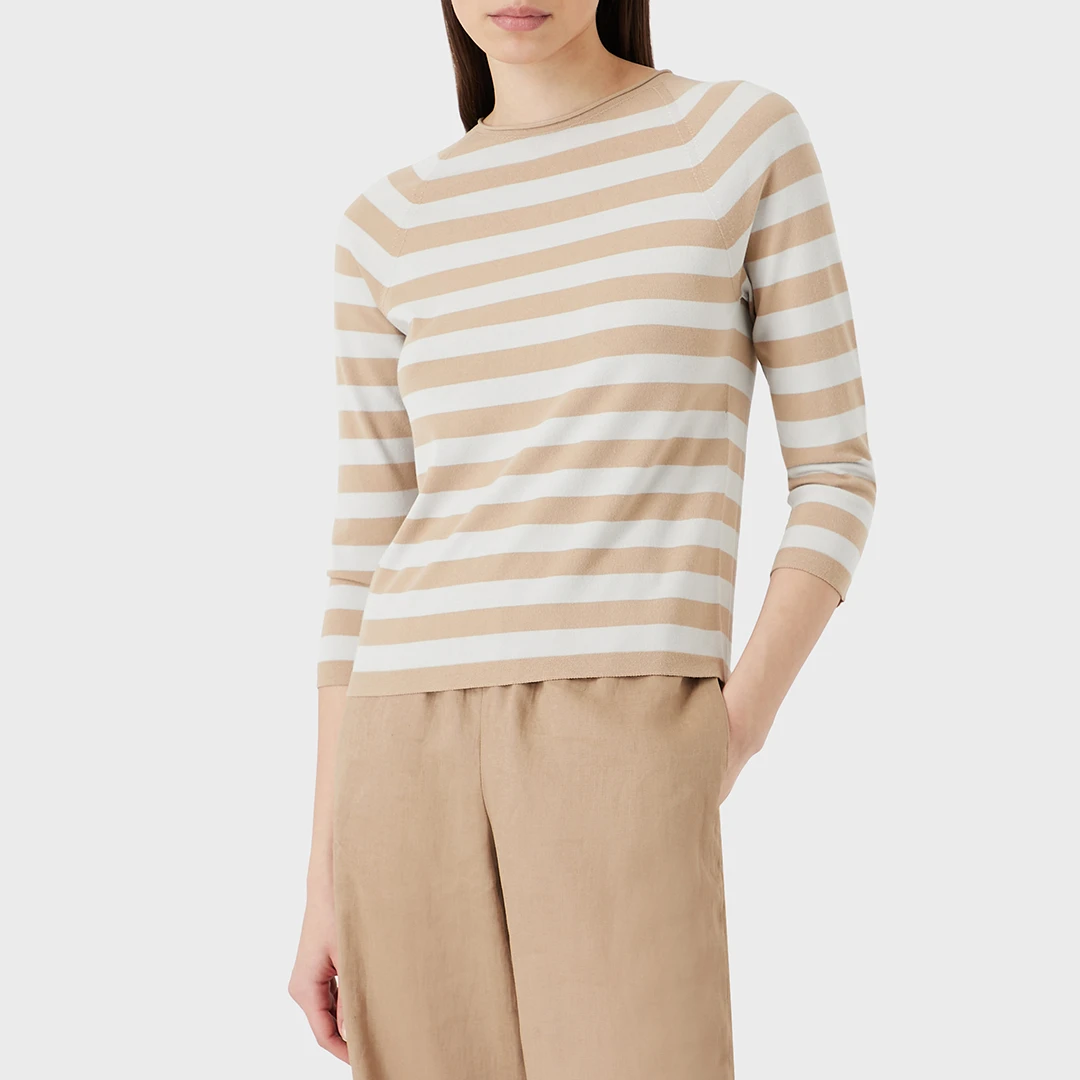 Beige Stripe / Sleeves Top ulti