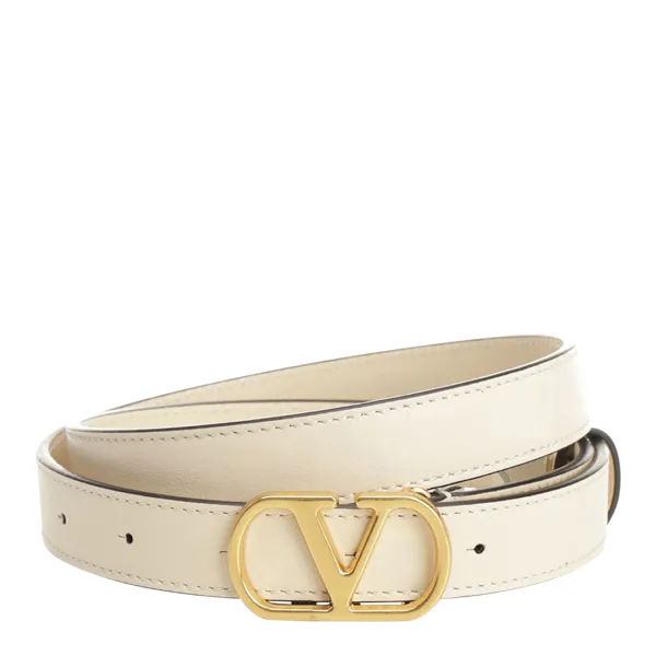 Beige V Logo Signature Belt - Size 70cm