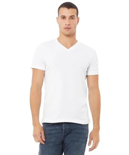 Bella+Canvas Jersey v-neck t-shirt White 2XL