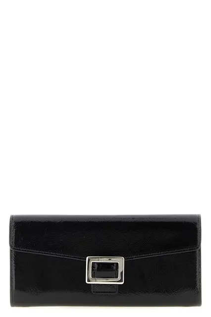 Belle Vivier wallet on chain - Black