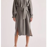 Belted hoodie dress