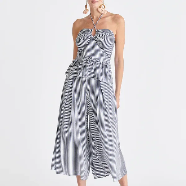 Belted pleated culottes