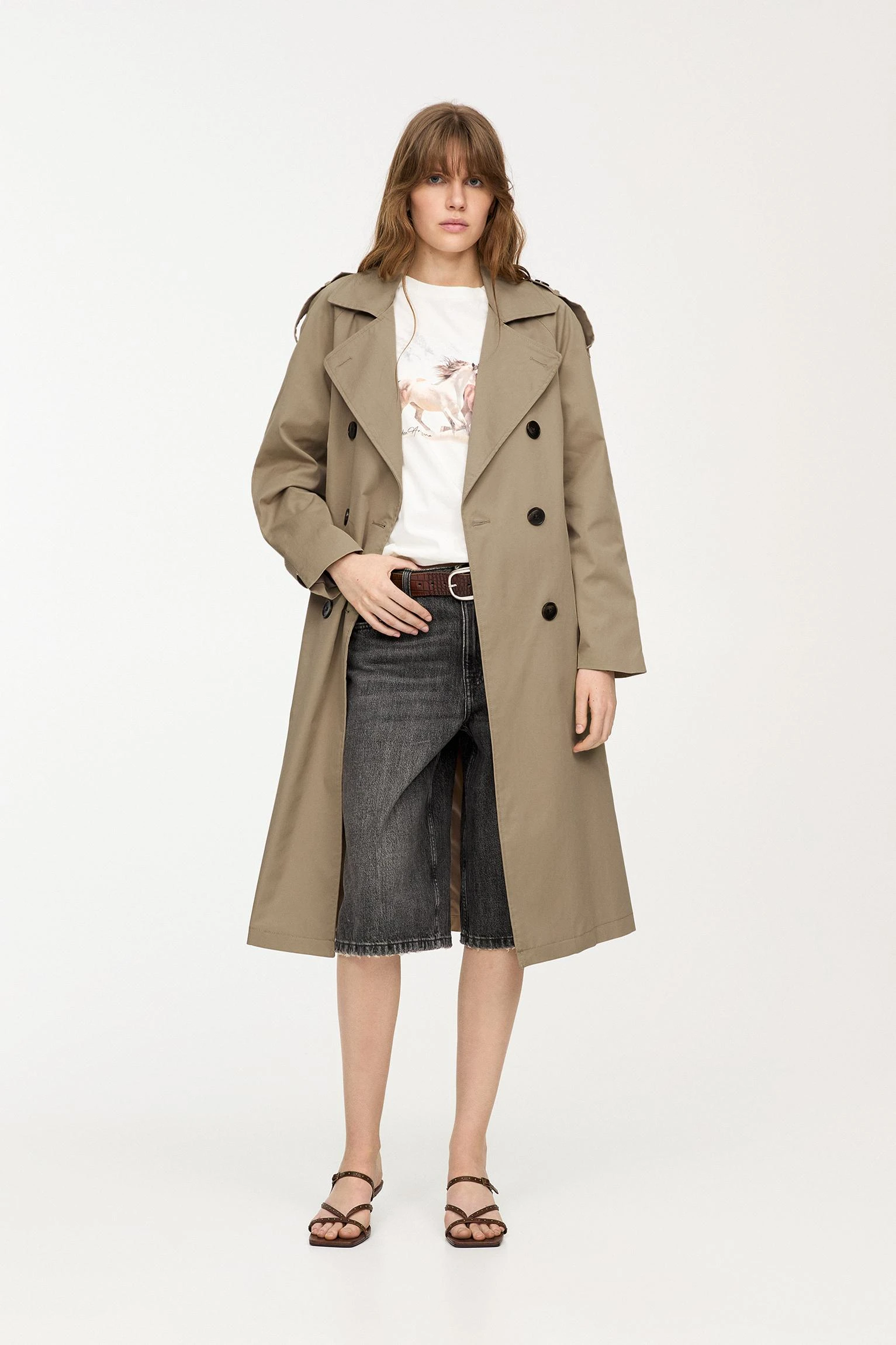 Belted Trench Coat and