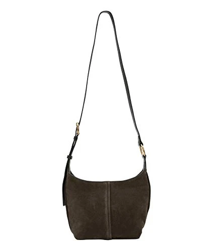 Berlin Women's Demi Suede Shoulder Bag, Aubergine-4983, Small