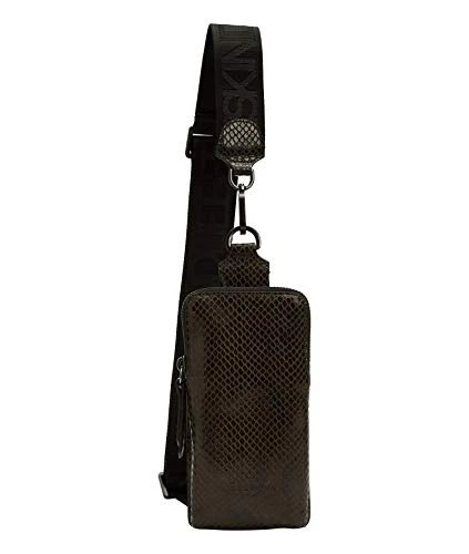 Berlin Women's Snake Sling Satchel Bag, Pecan-8495, Small