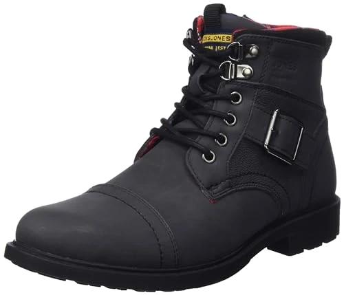 Bestseller A/S Men's Jfwchichester Boat PU lace-up Ankle Boots, Charcoal, 9.5 UK