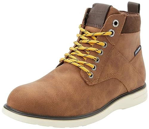 Bestseller A/S Men's Jfwdenver PU Combo Boot lace-up Ankle, Cappuccino, 7 UK