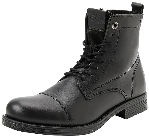 Bestseller A/S Men's Jfwshaun Sn Leather Boot Lace-up ankle, charcoal, 9 UK