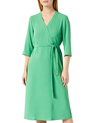 Bestseller A/S Women's lion 3/4 Wrap Dress WVN Noos, Green (Kelly Green), 10
