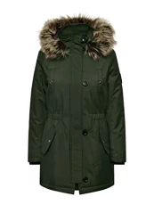 Bestseller A/S Women's Onliris CC 2023 Otw Winter Parka Coat, Rosin/Detail:BROWN FUR, M